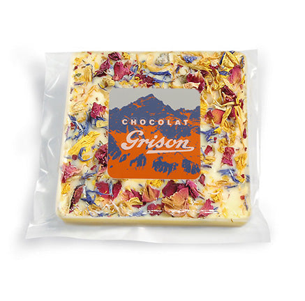 Grison Bergschokolade Weiss Blütenmischung, 50g 1