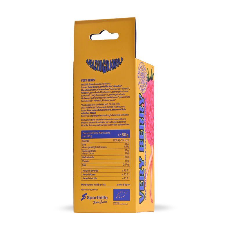 Bio AmazinGranola "verry berry" sports can 4