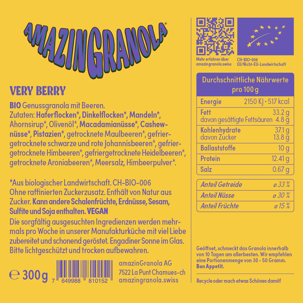 BIO AMAZINGRANOLA "VERY BERRY" 4