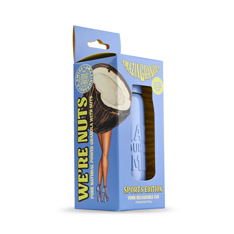 Bio AmazinGranola "we`re nuts" sports can 1