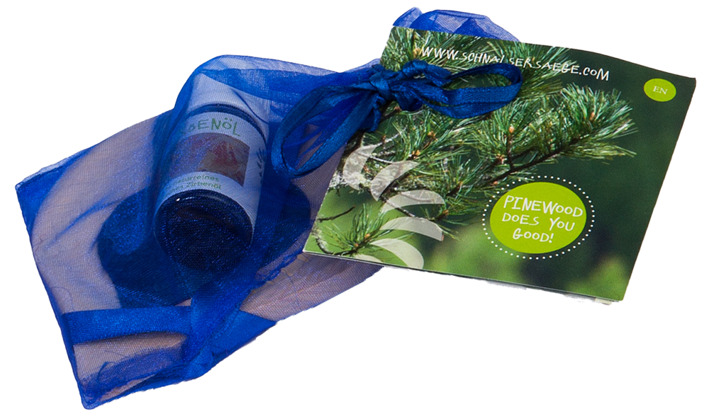 Dekozirmherz mit blauem Filz und Duftöl 1