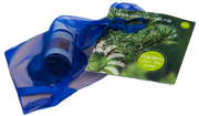 Dekozirmherz mit blauem Filz und Duftöl 1