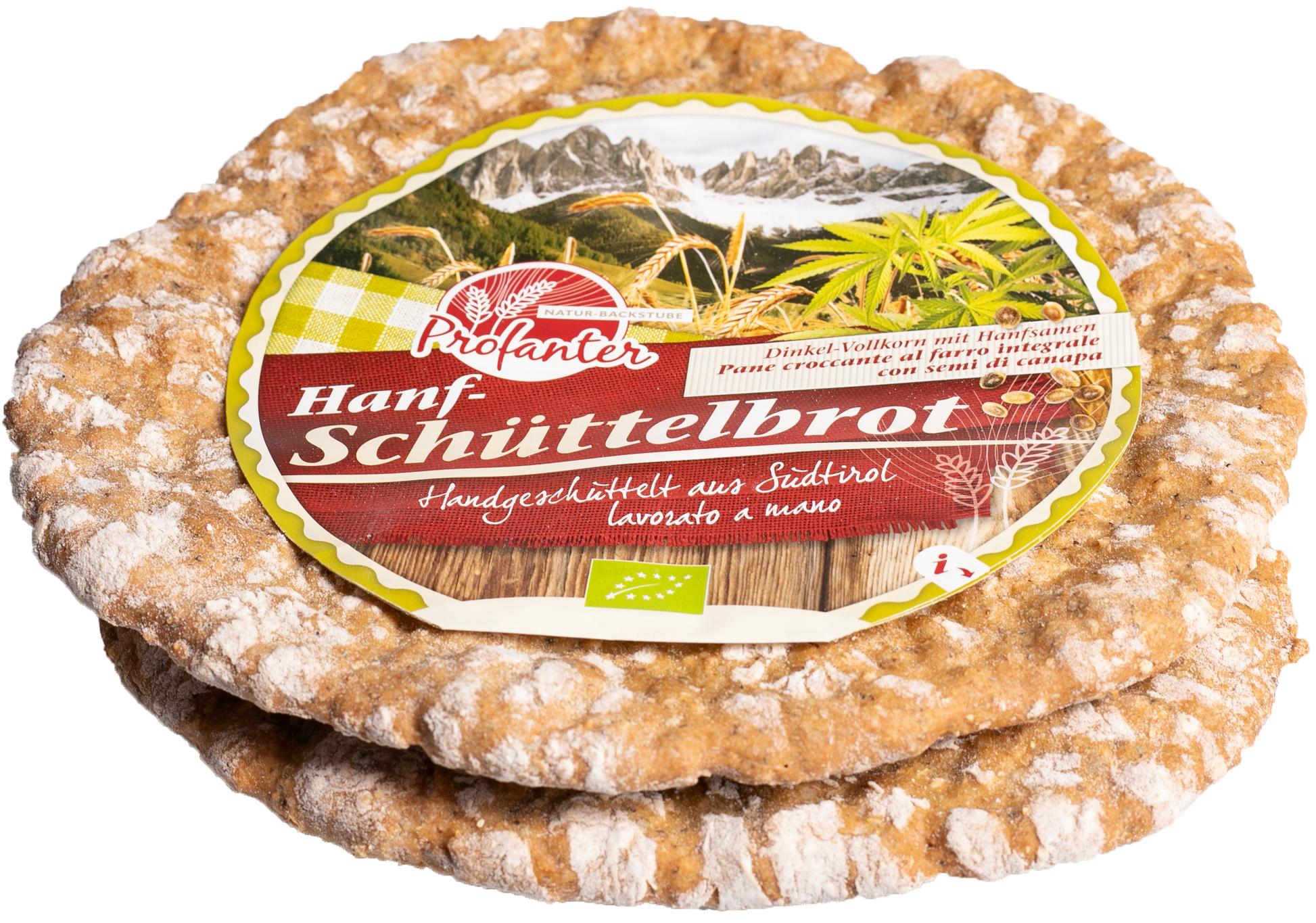 Dinkel-Vollkorn Schüttelbrot mit Hanf 2