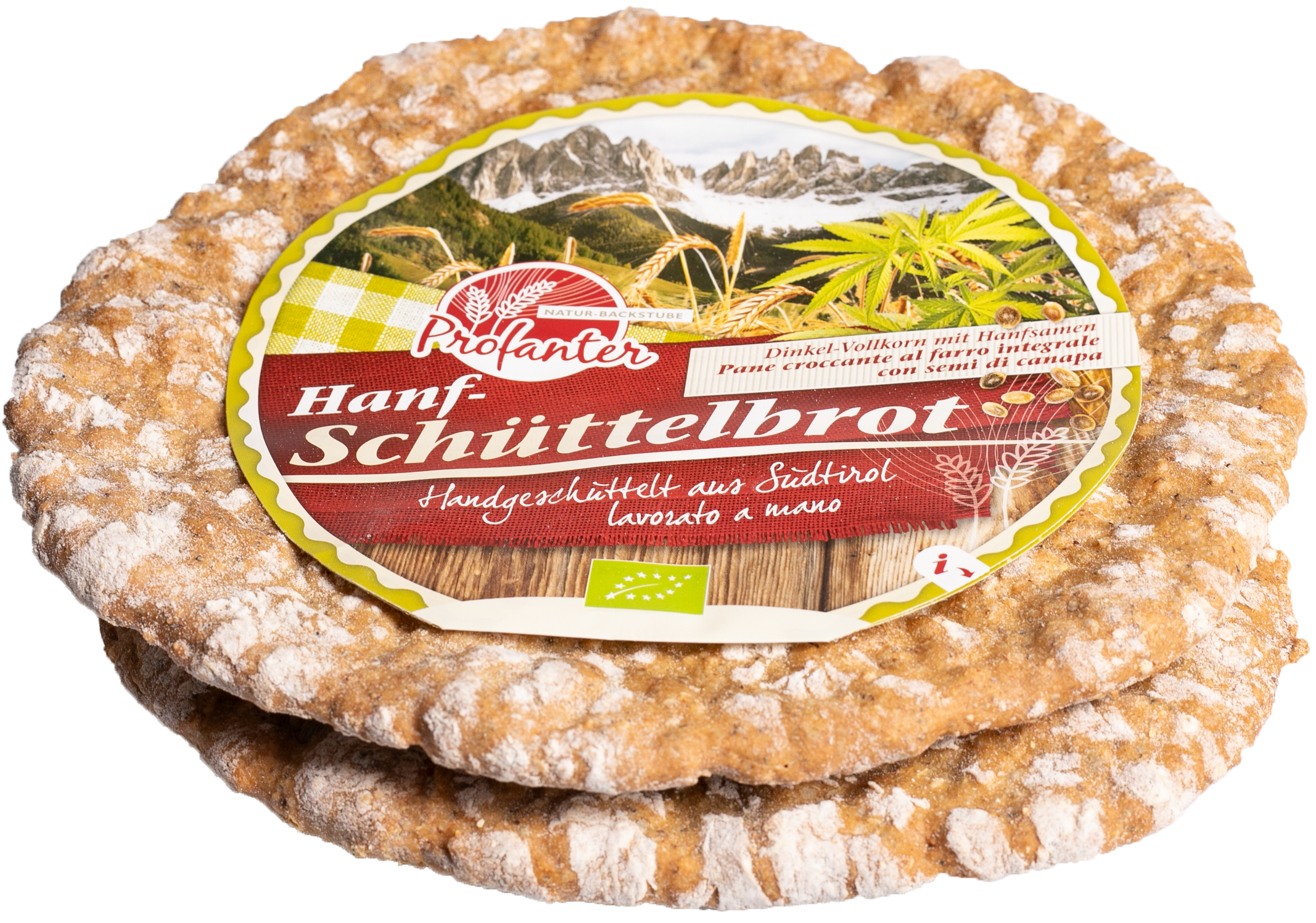 Dinkel-Vollkorn Schüttelbrot mit Hanf 2