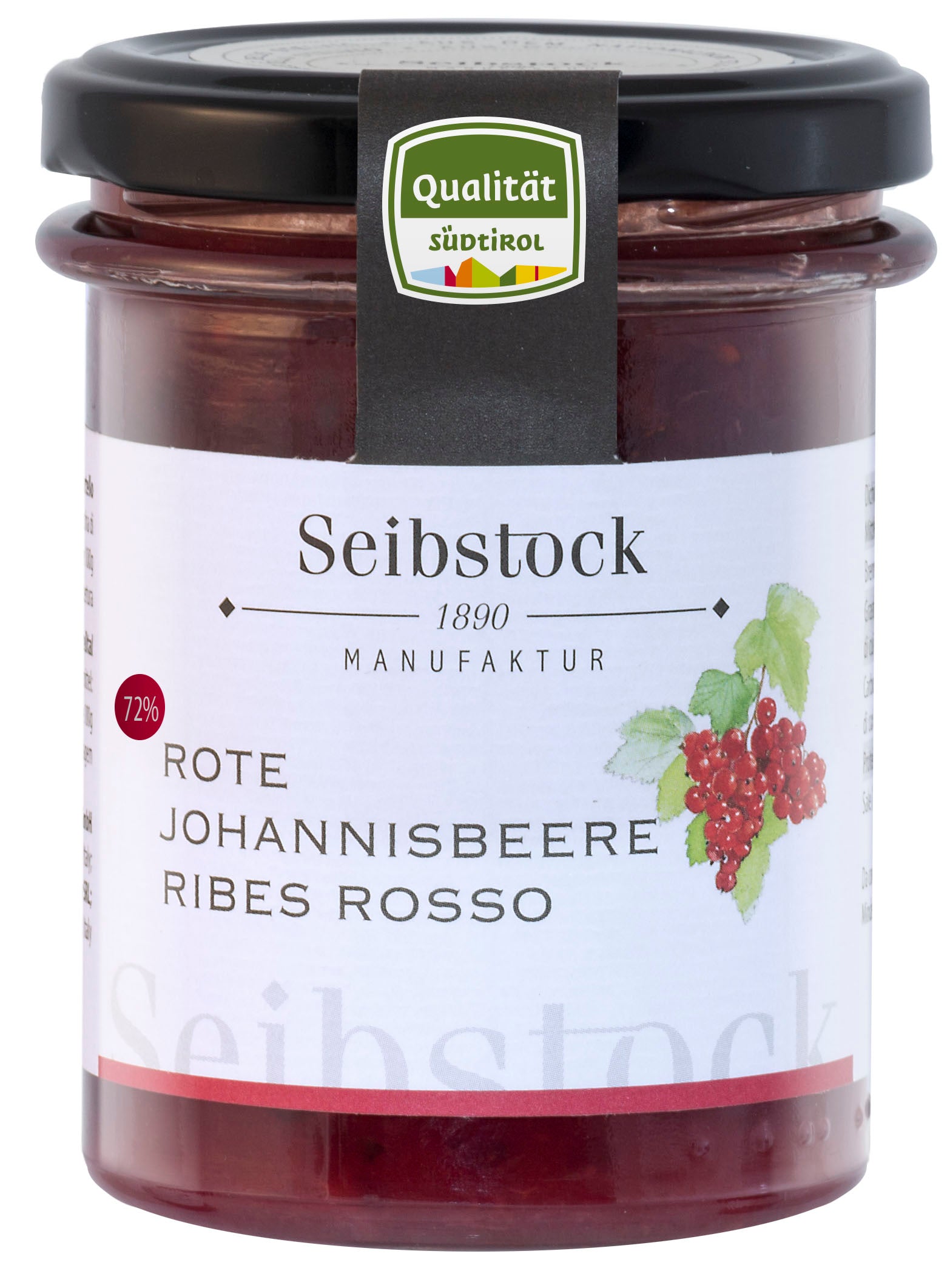 Fruchtaufstrich Johannisbeere 72% "Seibstock"  1