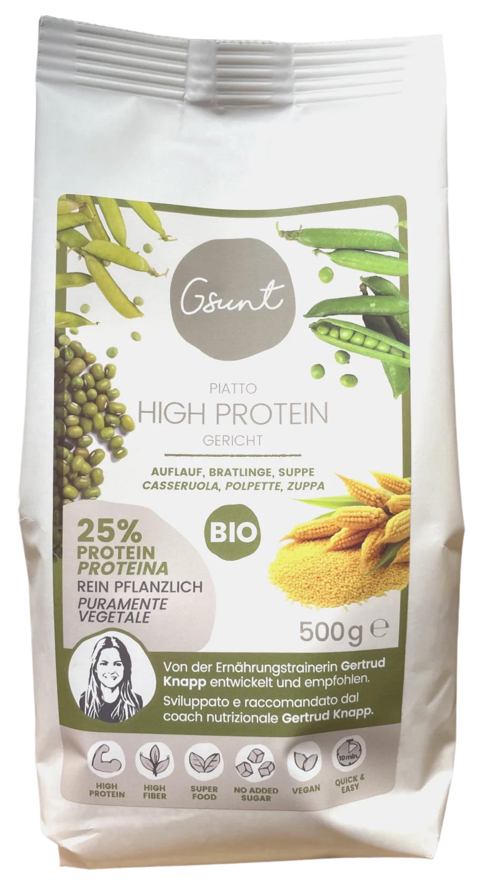 High Proteingericht mit Erbsen Bio 1