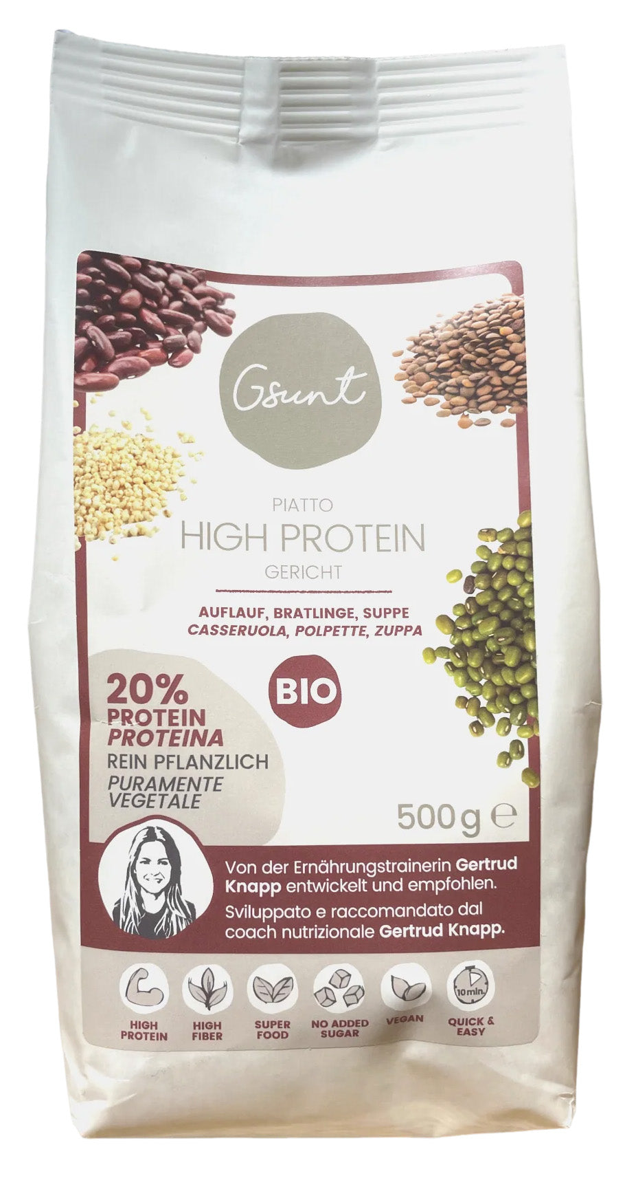 High Proteingericht mit Linsen Bio 1