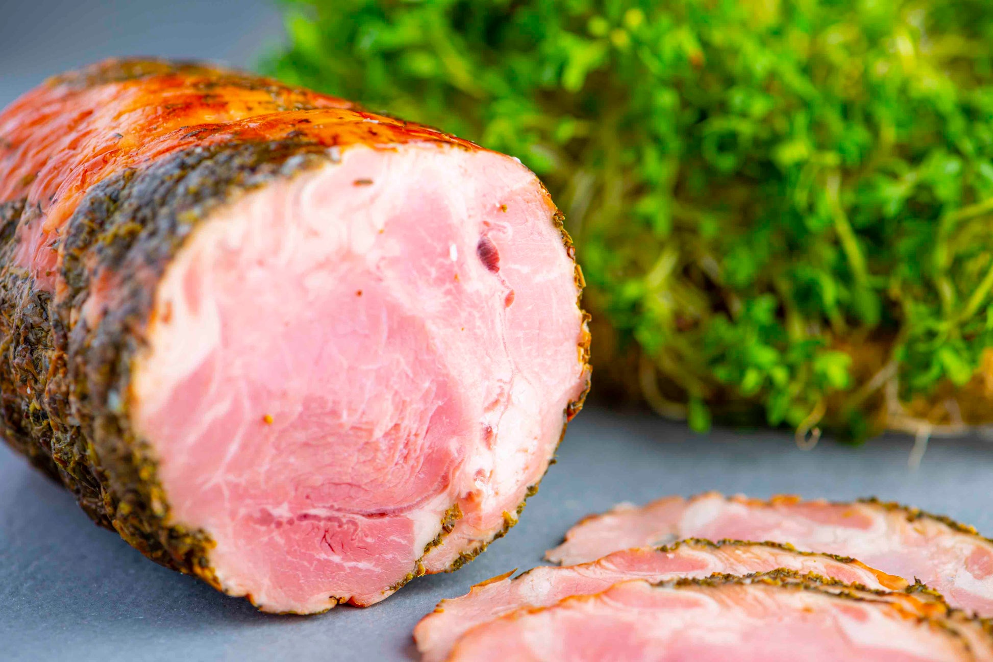 Lammschinken mit Kräuter gekocht 3