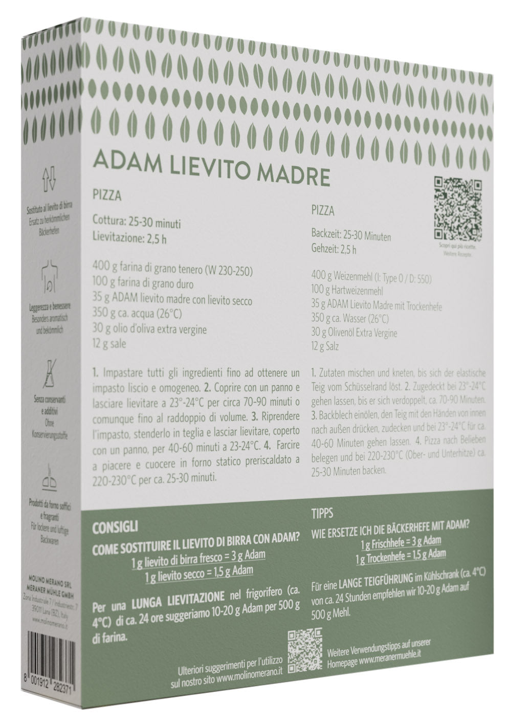 Lievito Madre Naturhefe mit Trockenhefe "ADAM" 2