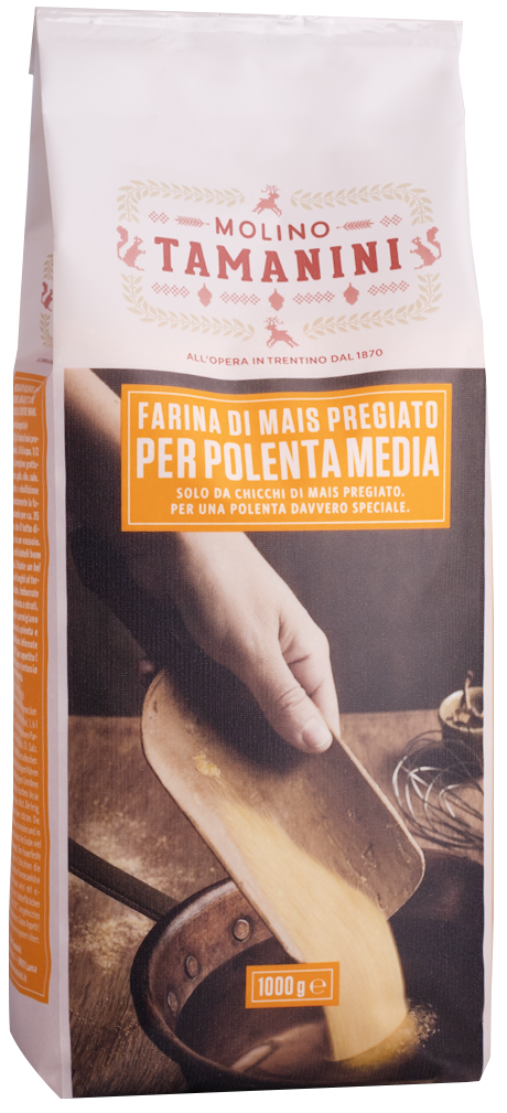 Maisgrieß gelb mittel für Polenta 1