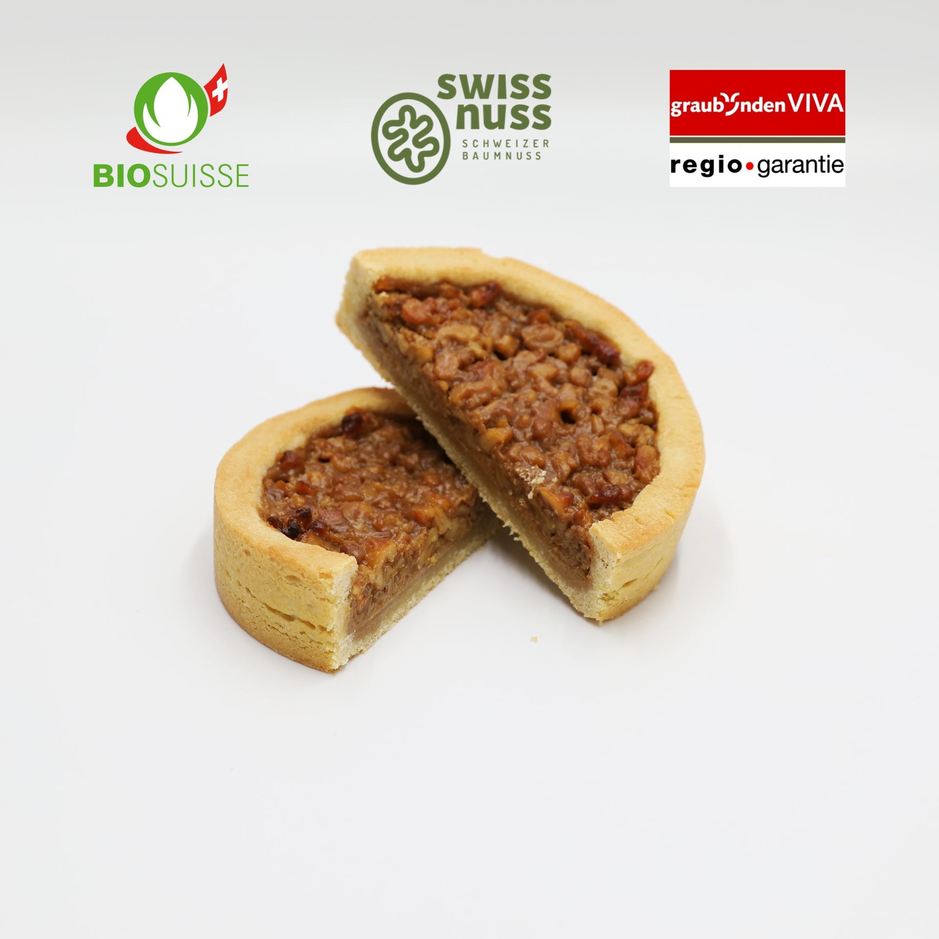 Nusstorte mit Bündner Baumnüssen Bio mini 2