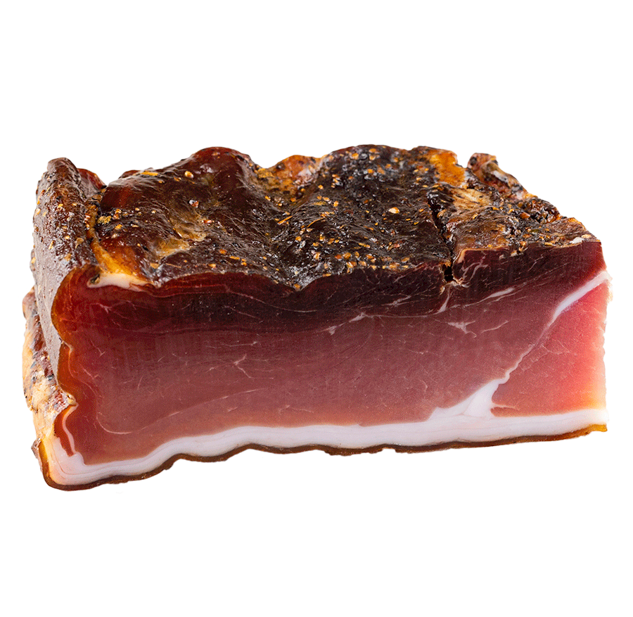 Speck ohne Pökelsalz Mittelstück 0.4 kg von Dorfmetzgerei Holzner kaufen »  Pur Alps® Schweiz – Pur Suisse Alps