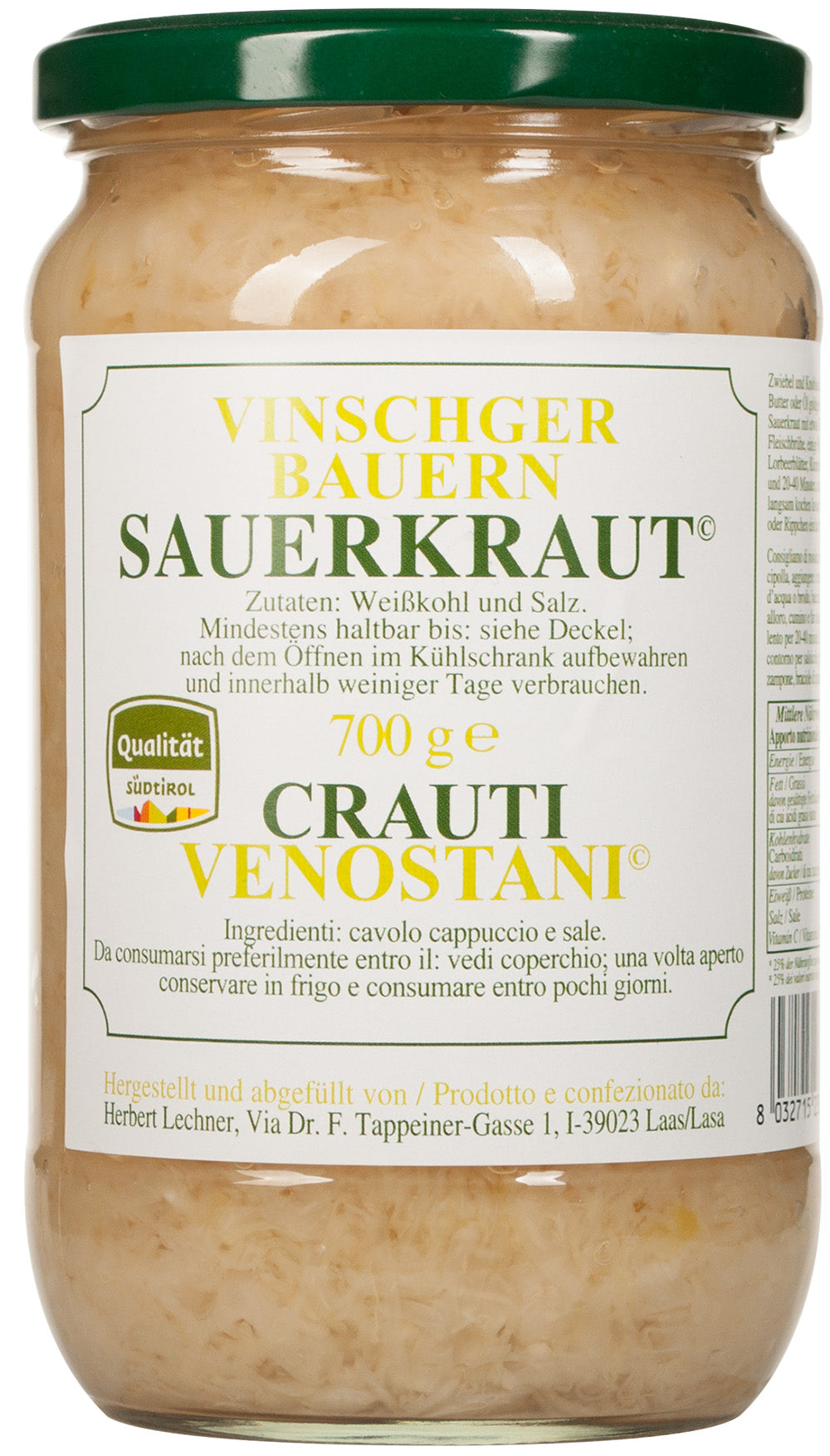 Vinschger Sauerkraut gekocht und gewürzt  1