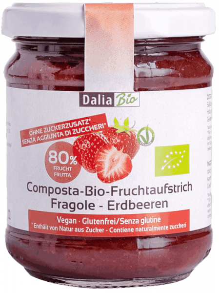 Erdbeerfruchtaufstrich Stevia Bio