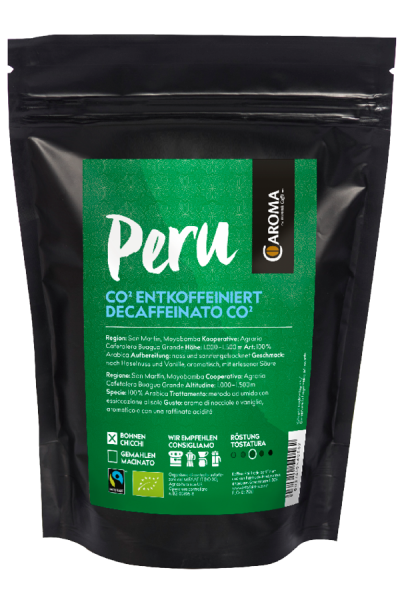 Arabica "Peru" Bio entkoffeiniert Bohnen