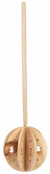 "Tannenbaum" Weihnachtskugel aus Zirmholz