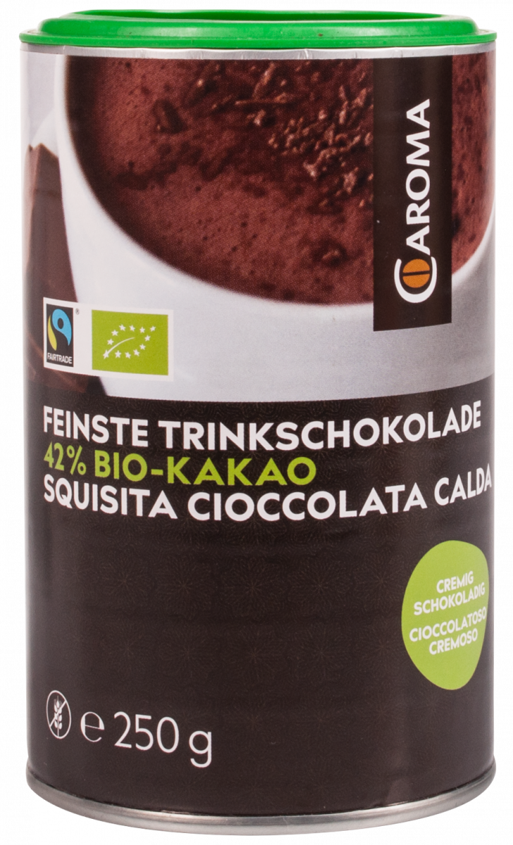 Feinste Trinkschokolade Bio Pulver Caroma Kaffee 250 g von Caroma ...